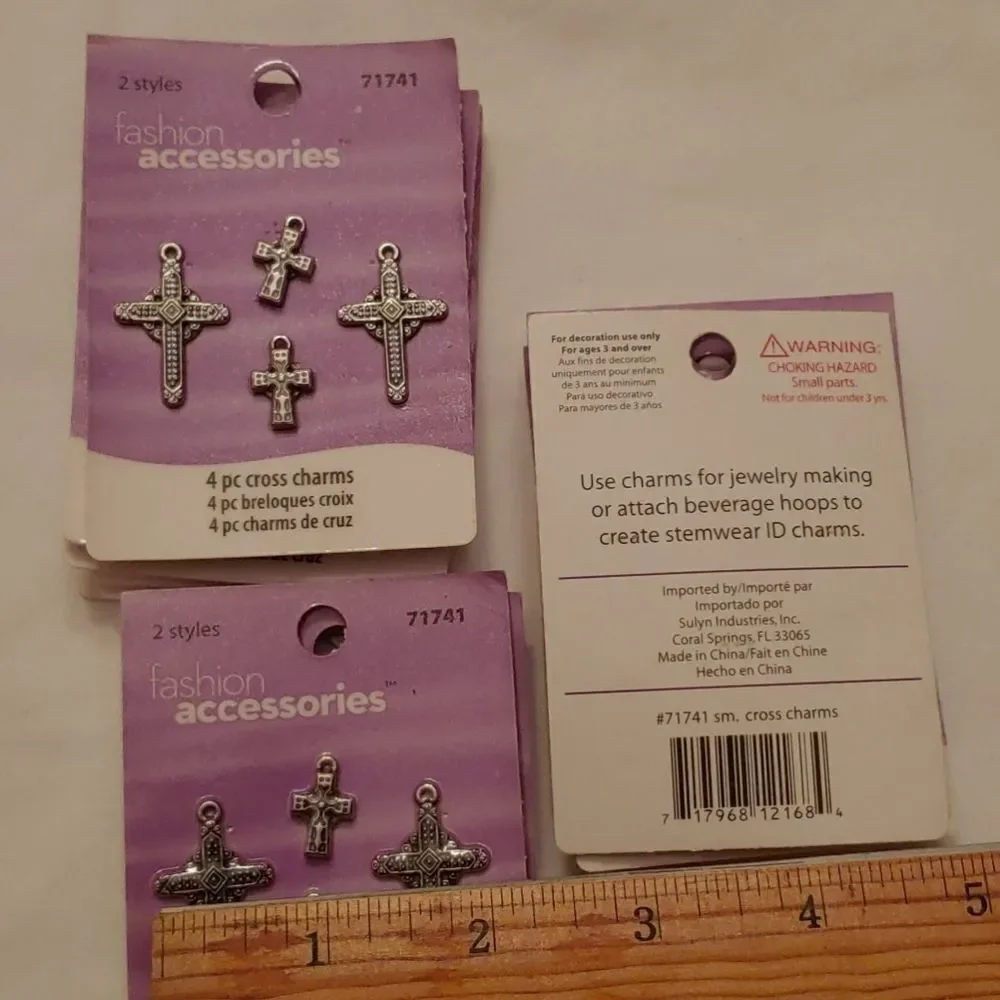 10 pkgs 4 pieces each Cross Charms